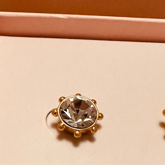 Kate Spade - Flying Colors Bezel Stud Earrings (Clear) NWT - Picture 3 of 6
